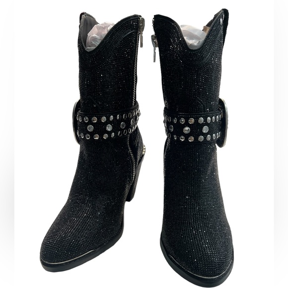 Boots - Rhinestones boots - Sheriff Shine Boots - Black NWT - Picture 3 of 16